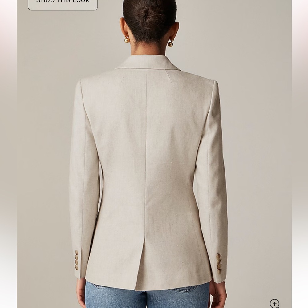 J. Crew Alexandra Linen Single-Button Blazer - Picture 2 of 13